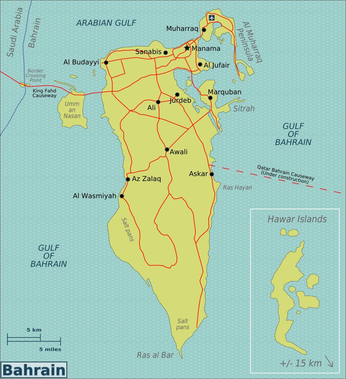 El aeropuerto internacional de Bahrain aparcamiento mapa