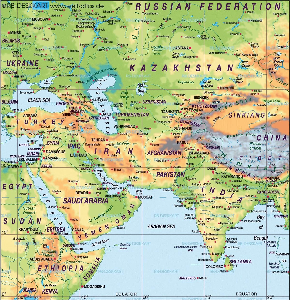mapa de Bahrein mapa atlas mundial