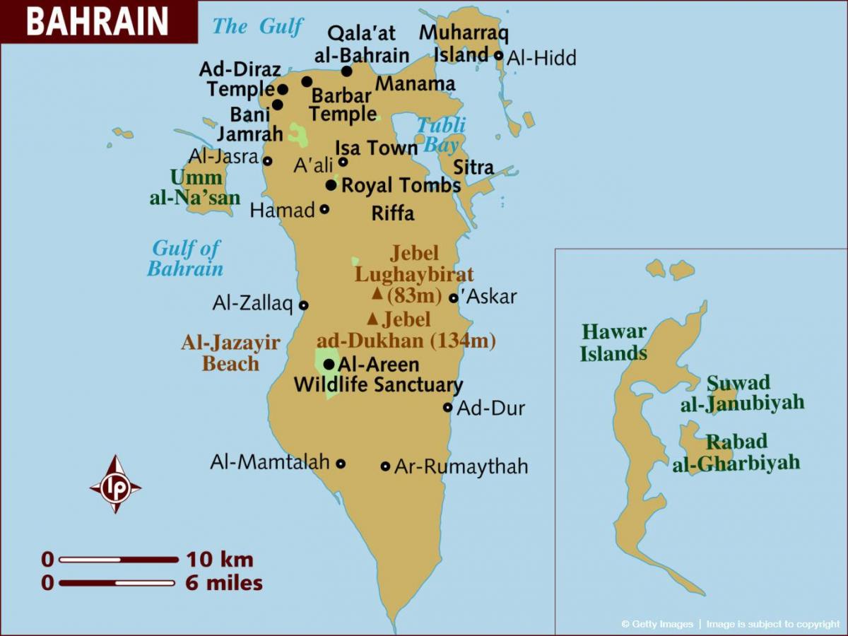 al Bahréin mapa