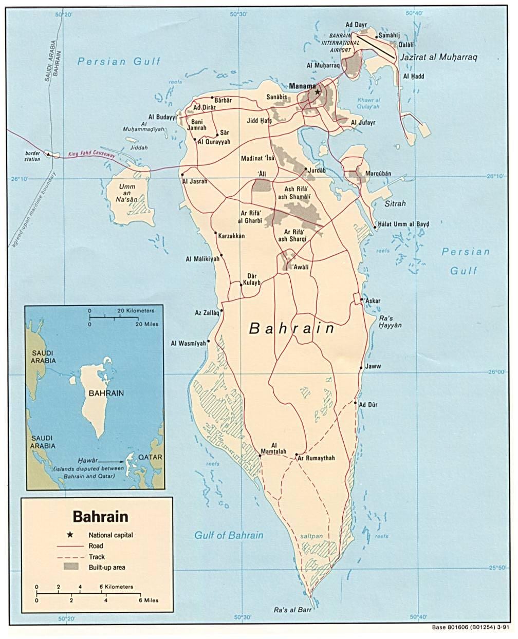 mapa de exposición de la carretera Bahrein
