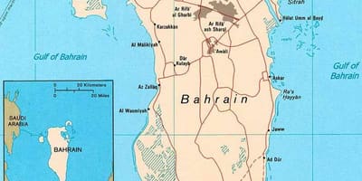 Mapa de Bahrein mapa de carreteras de localizador