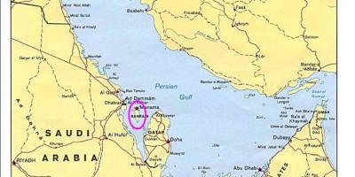 Mapa de la isla de Bahrein 